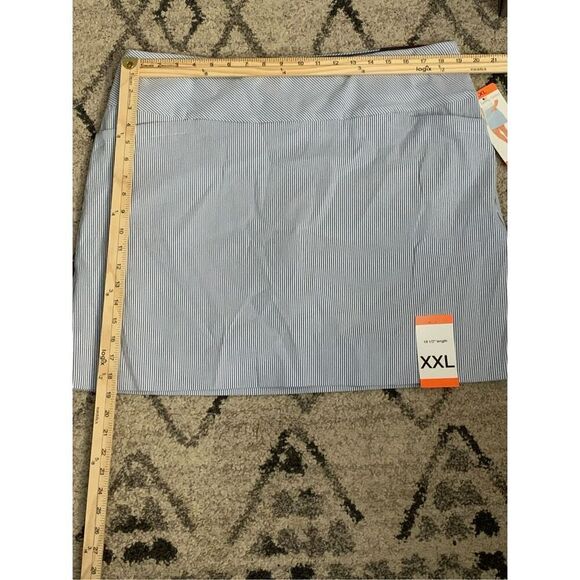 NEW WITH TAGS SC & Co Skorts Size XXL Blue Stripe Tummy Control Athletic Stretch - Picture 10 of 10